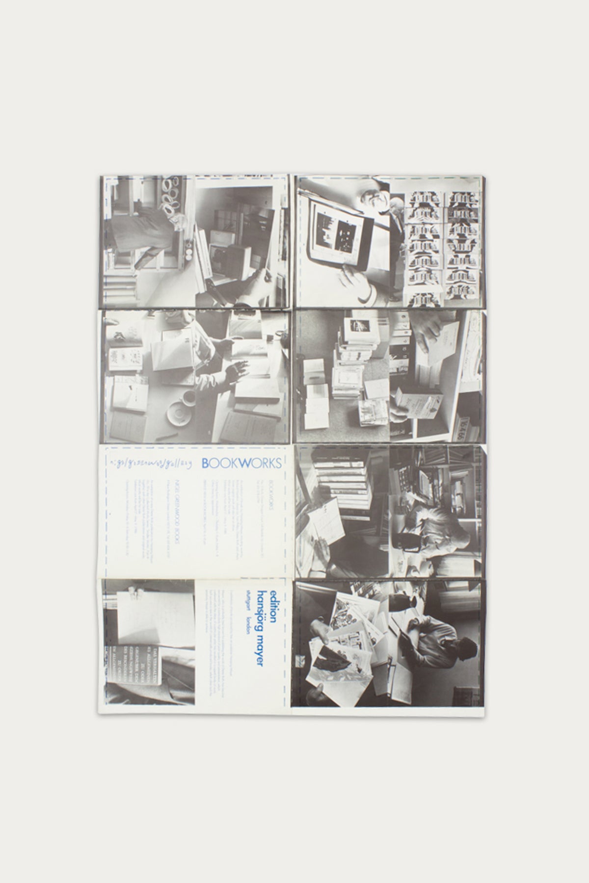 2 exhibitions of books produced by fine art publisher Hansjörg Mayer.