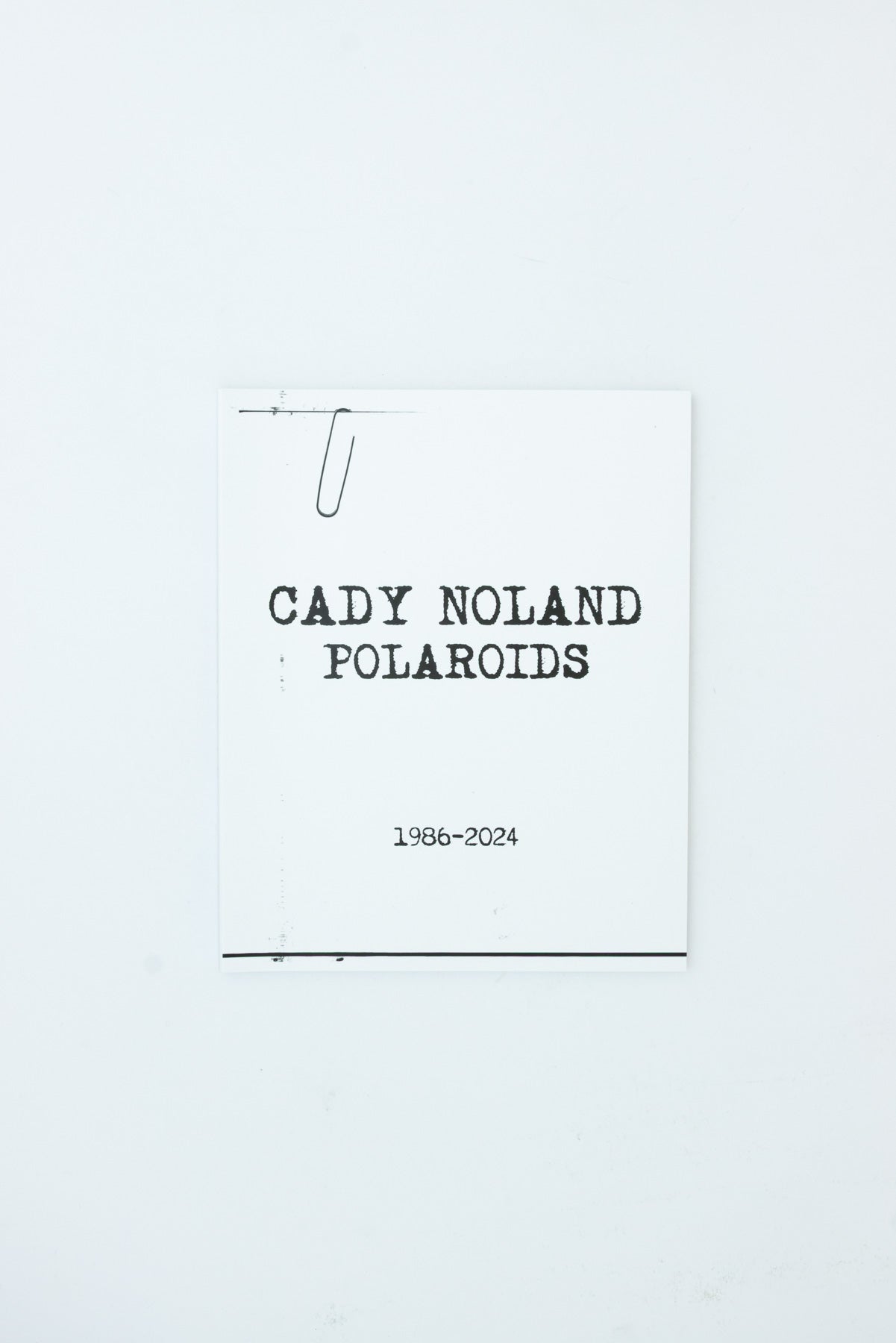 Cady Noland Polaroids 1986-2024