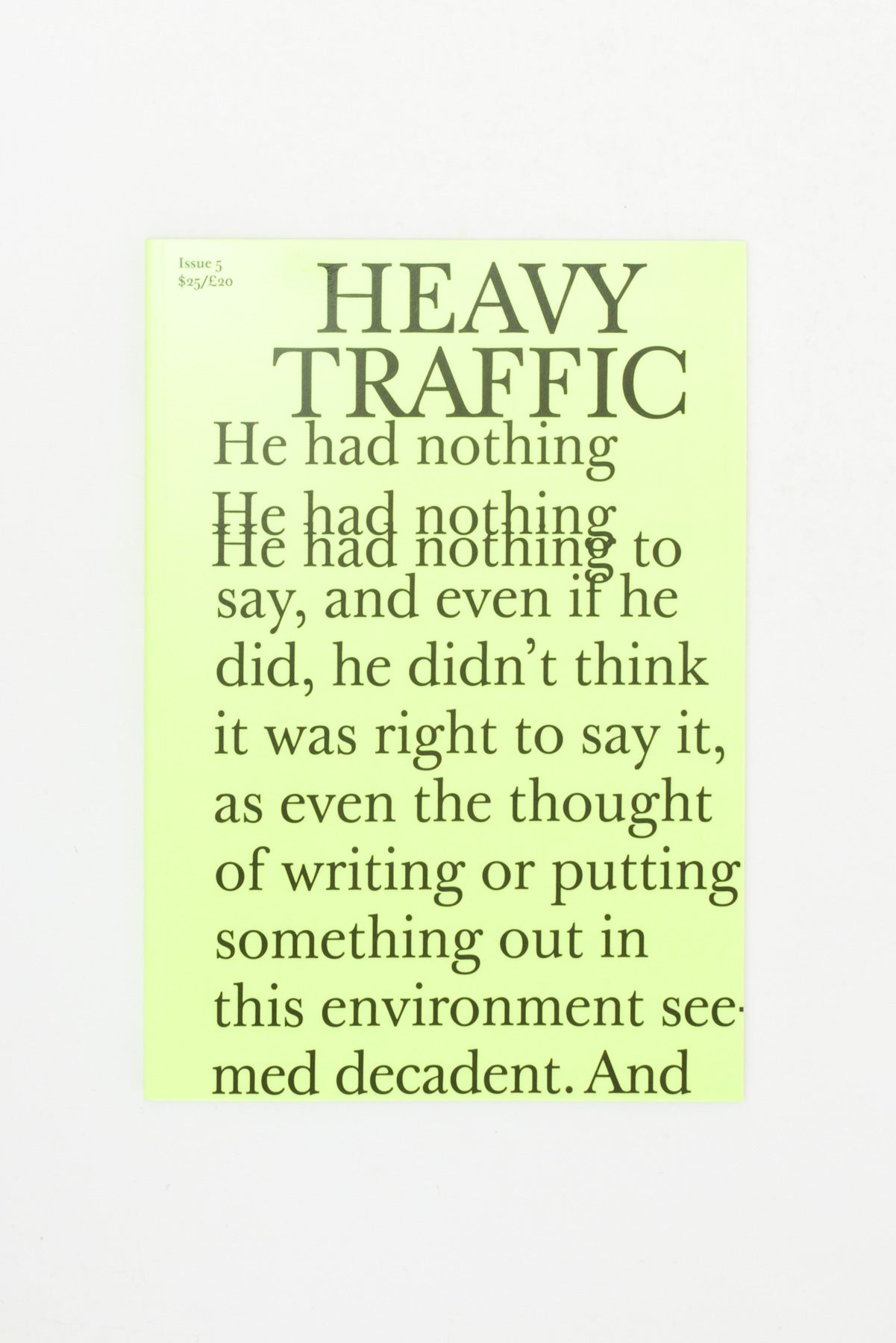 Heavy Traffic. Issue 5.