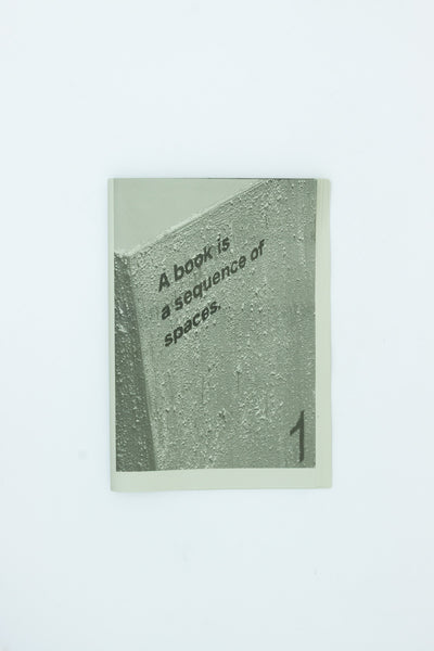 'A book is a sequence of spaces.'