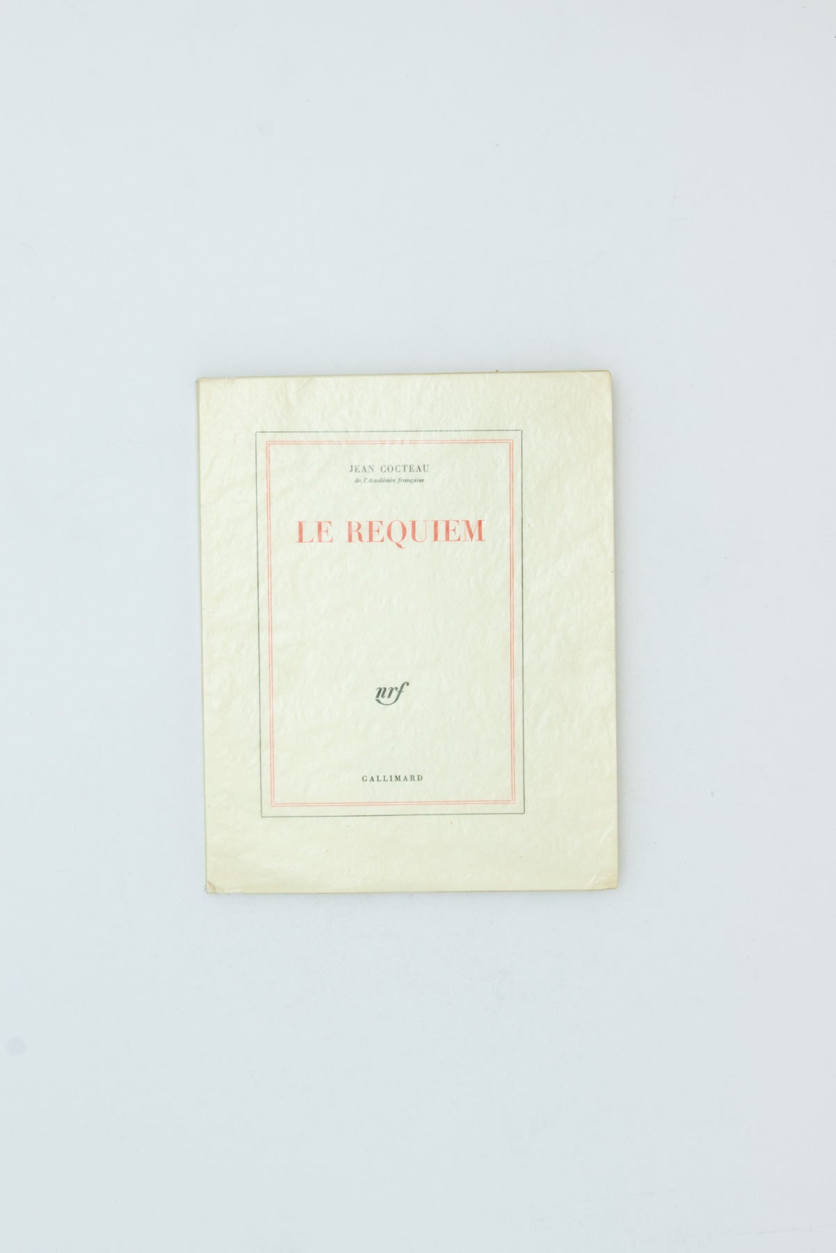 Le Requiem. - Jean Cocteau
