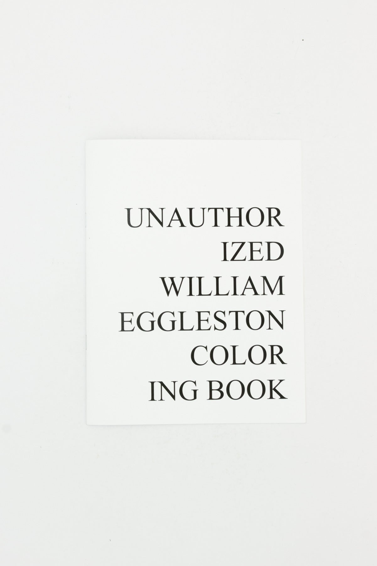 Unauthorized William Eggleston Coloring Book - Kyle Brazzel