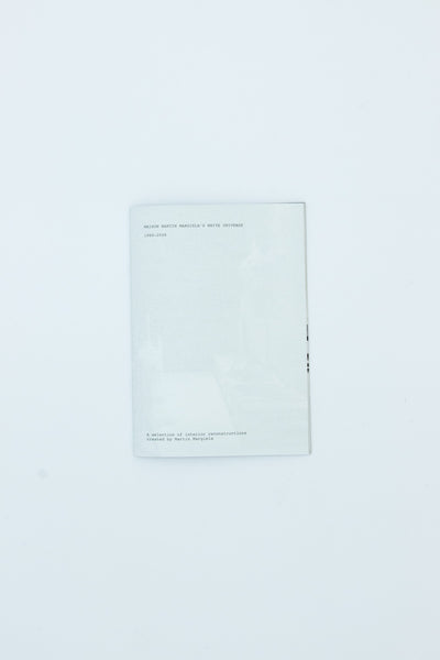 Martin Margiela's White Universe 1988-2008.