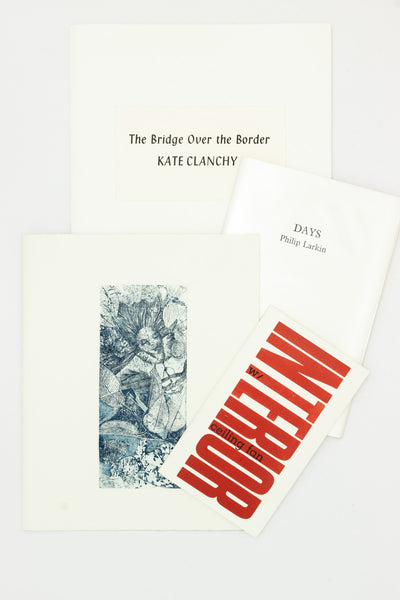 A group of twenty-four hand-made letterpress publications from Blue Print Press.