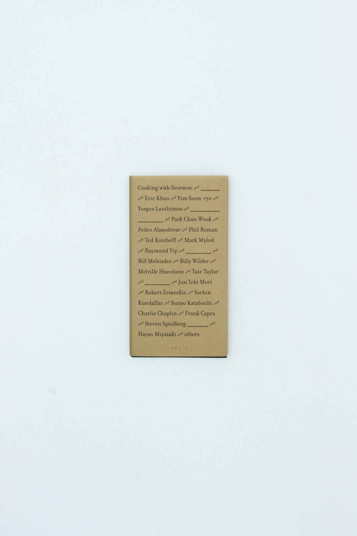 Cooking With Scorsese Vol.4