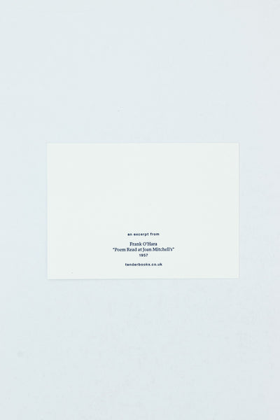 [An excerpt from] Frank O'Hara Postcard.