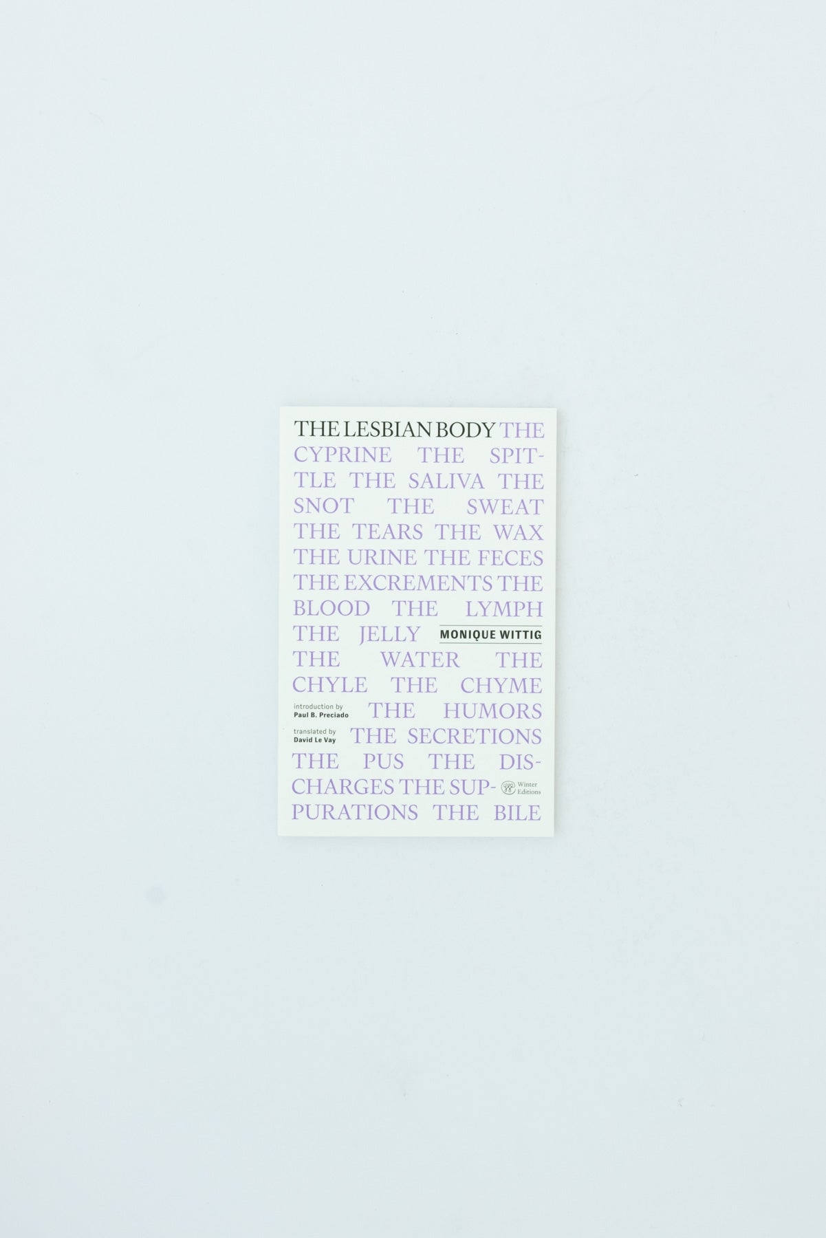 The Lesbian Body - Monique Wittig