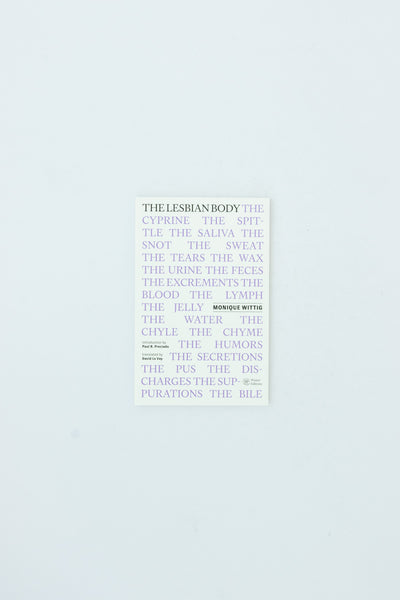 The Lesbian Body - Monique Wittig